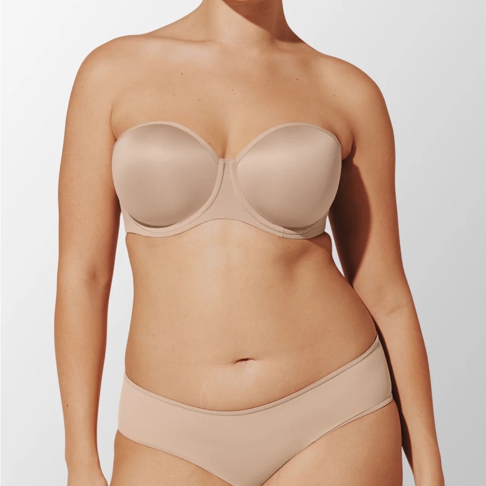 Thirdlove 24/7 strapless classic bra, taupe, 34B
